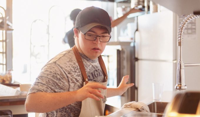web header content Young man working in a kitchen