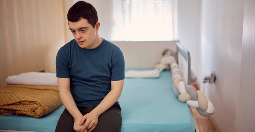 Boy with IDD thinking about life goals